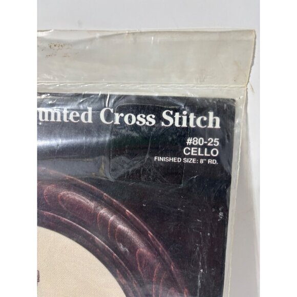 Vtg Janlynn Counted Cross Stitch Kit #80-25 Cello 8" Round Finished Size - Picture 2 of 5